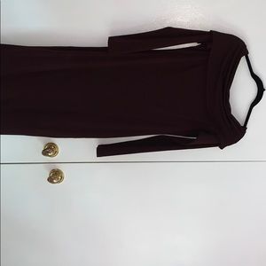 Burgundy bodycon dress